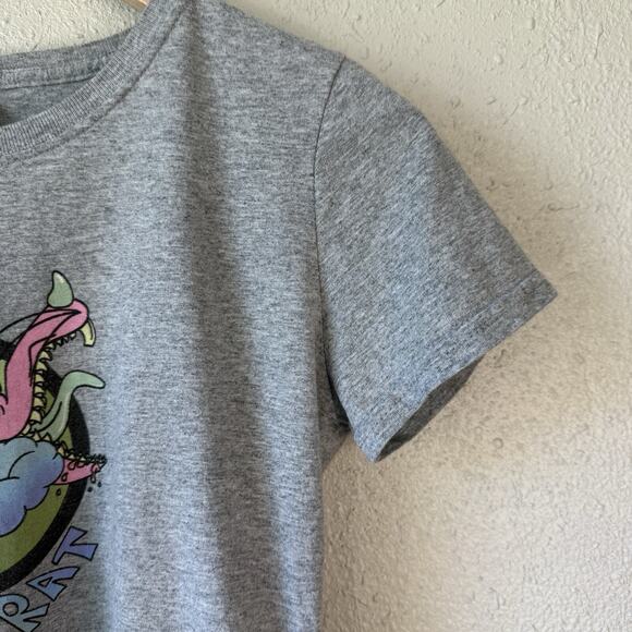 Vintage Y2K Lab Rat Anime Cartoon Graphic Baby Tee T-Shirt - Gray Wms Small - Picture 5 of 11